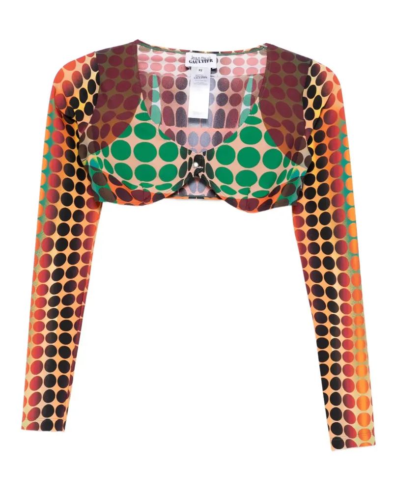 Jean Paul Gaultier Gepunktetes Oberteil - Orange Orange
