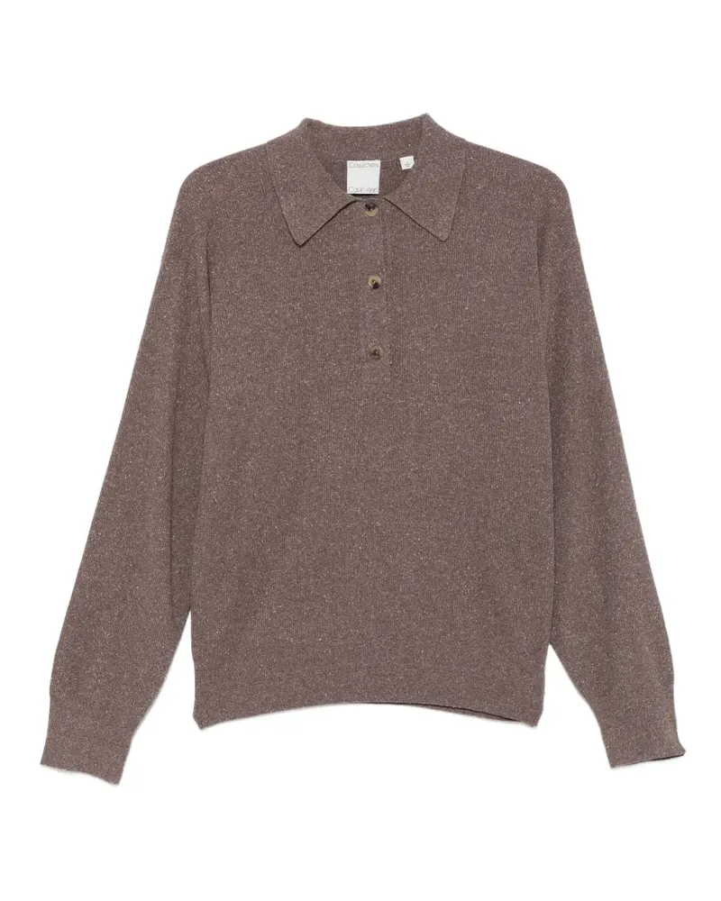 Calvin Klein long-sleeve polo shirt - Braun Braun
