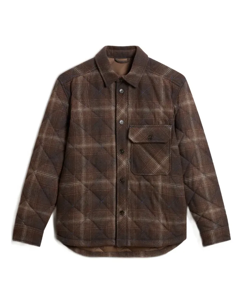 Woolrich Kariertes Hemd mit Steppung - Braun Braun