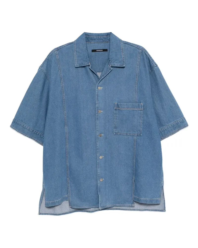 SONGZIO John Aquarelle Jeanshemd - Blau Blau