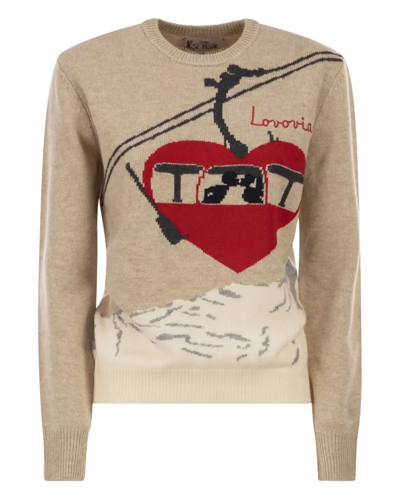 MC2 Saint Barth Pullover mit New Queen-Stickerei - Nude Nude