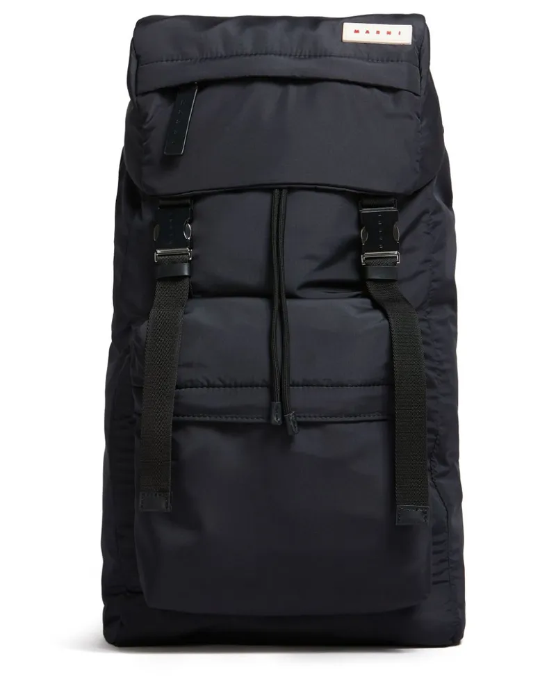 Marni Puff Rucksack mit Schnallen - Schwarz Schwarz
