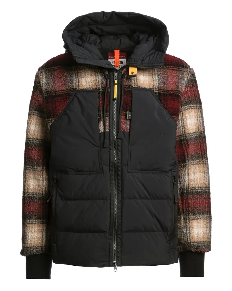 Parajumpers Gesteppte Jacke mit karierten Einsätzen - Rot Rot