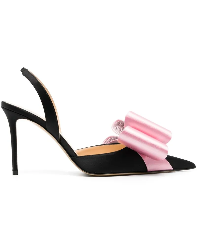 Mach & Mach Slingback-Pumps mit Schleife Schwarz