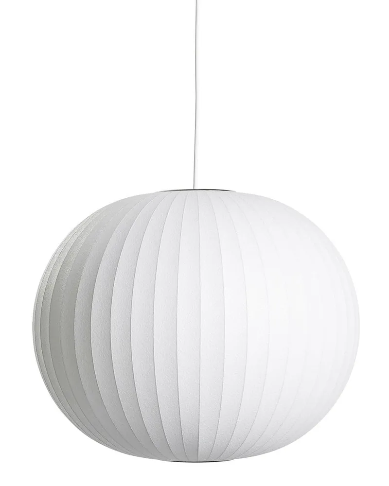 Hay Mittelgroße Nelson Ball Bubble Hängelampe - Weiß Weiß