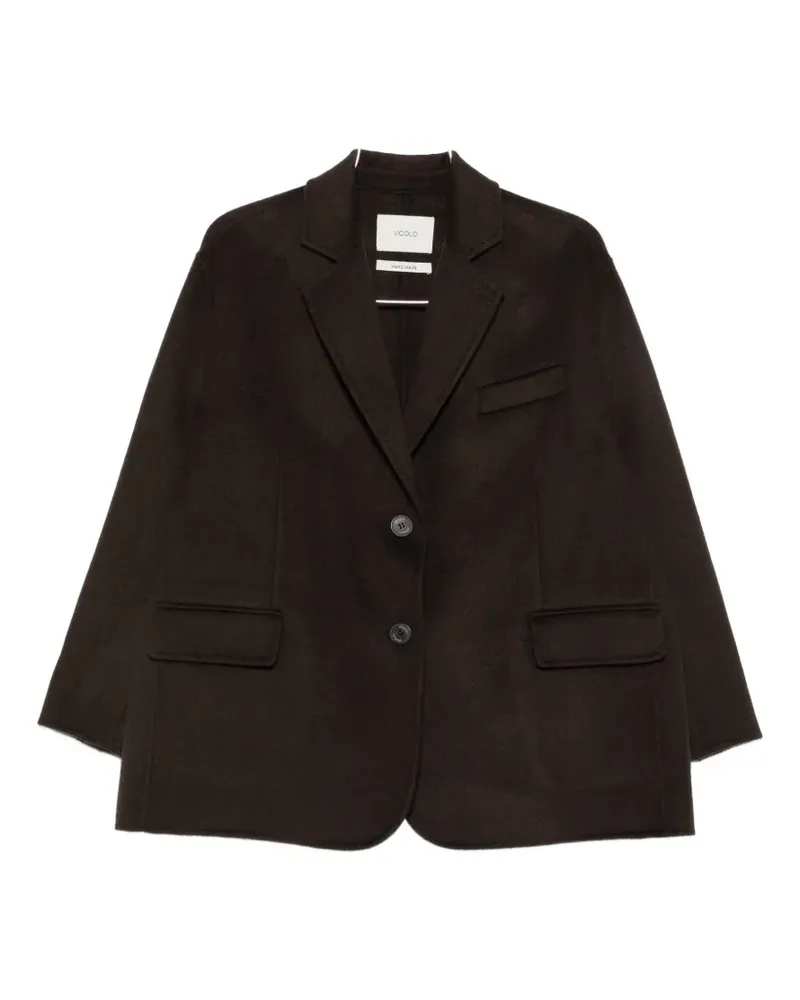 VICOLO notched-lapel single-breasted coat - Braun Braun