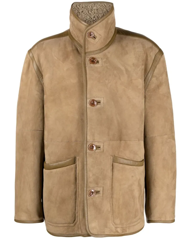 Christophe Lemaire Wendbare Jacke aus Shearling - Braun Braun