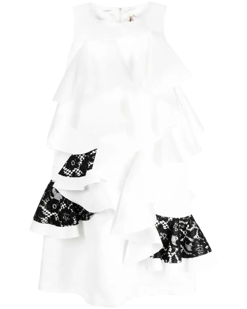 Comme des Garçons Trägerkleid mit Rüschen - Weiß Weiß