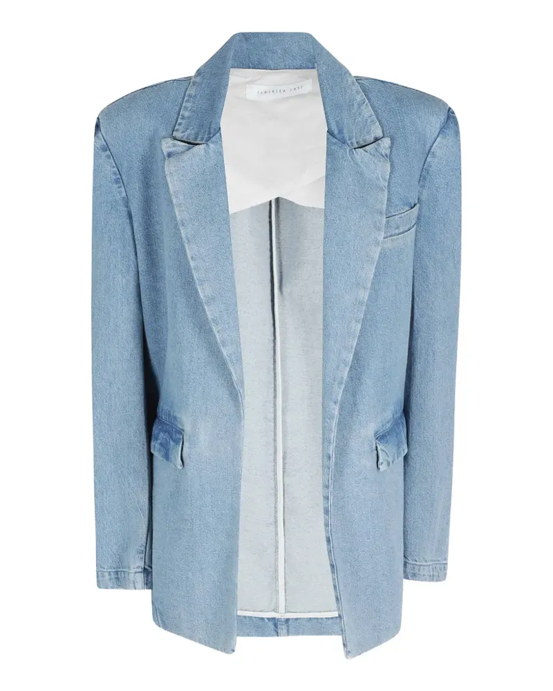 Federica Tosi peak-lapel open-front blazer - Blau Blau