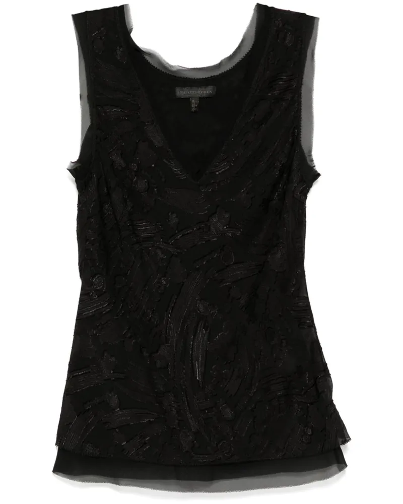 SHIATZY CHEN Sense of Ink Collection Top aus Seide - Schwarz Schwarz