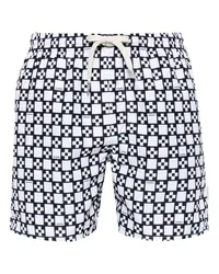 Sandro Square Cross Badeshorts Weiß