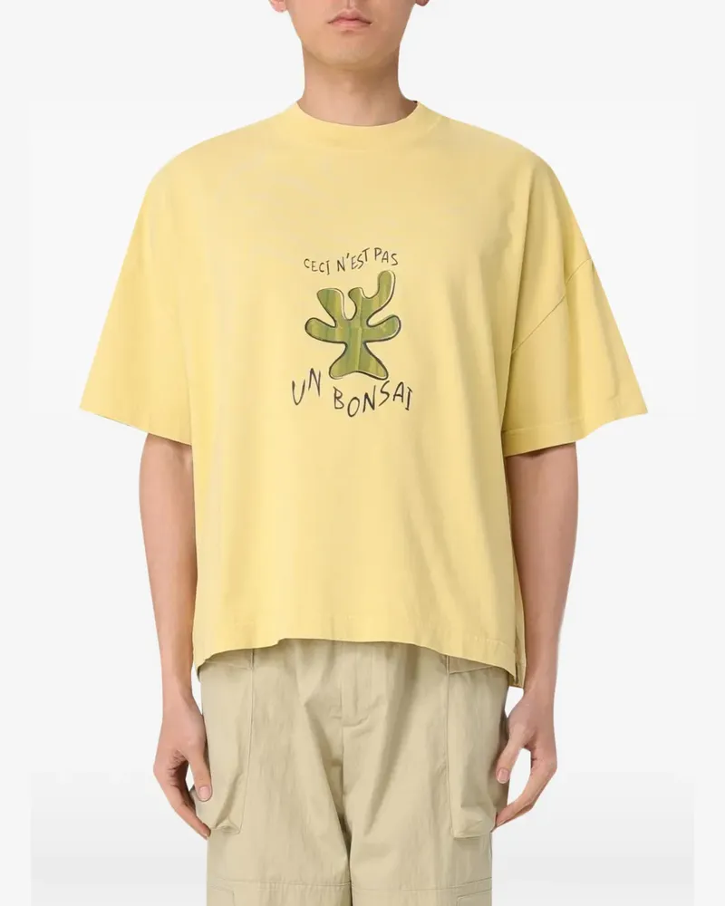BONSAI Oversized-T-Shirt mit grafischem Print - Gelb Gelb