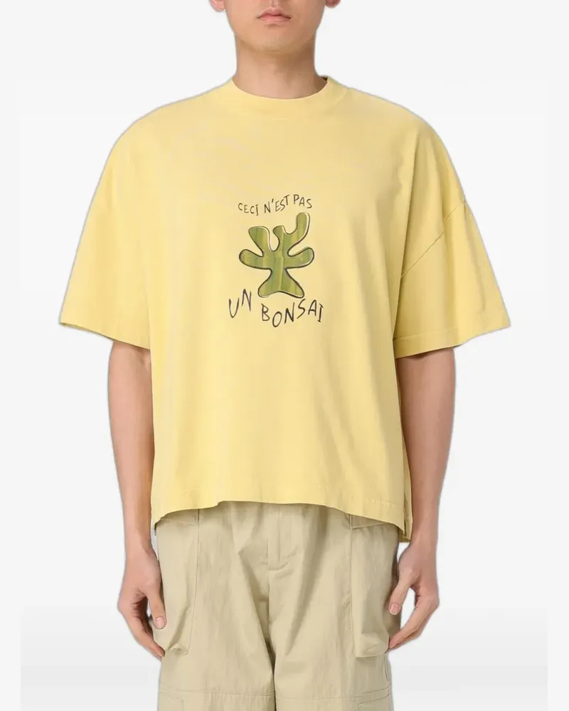 BONSAI graphic-print oversized T-shirt - Gelb Gelb