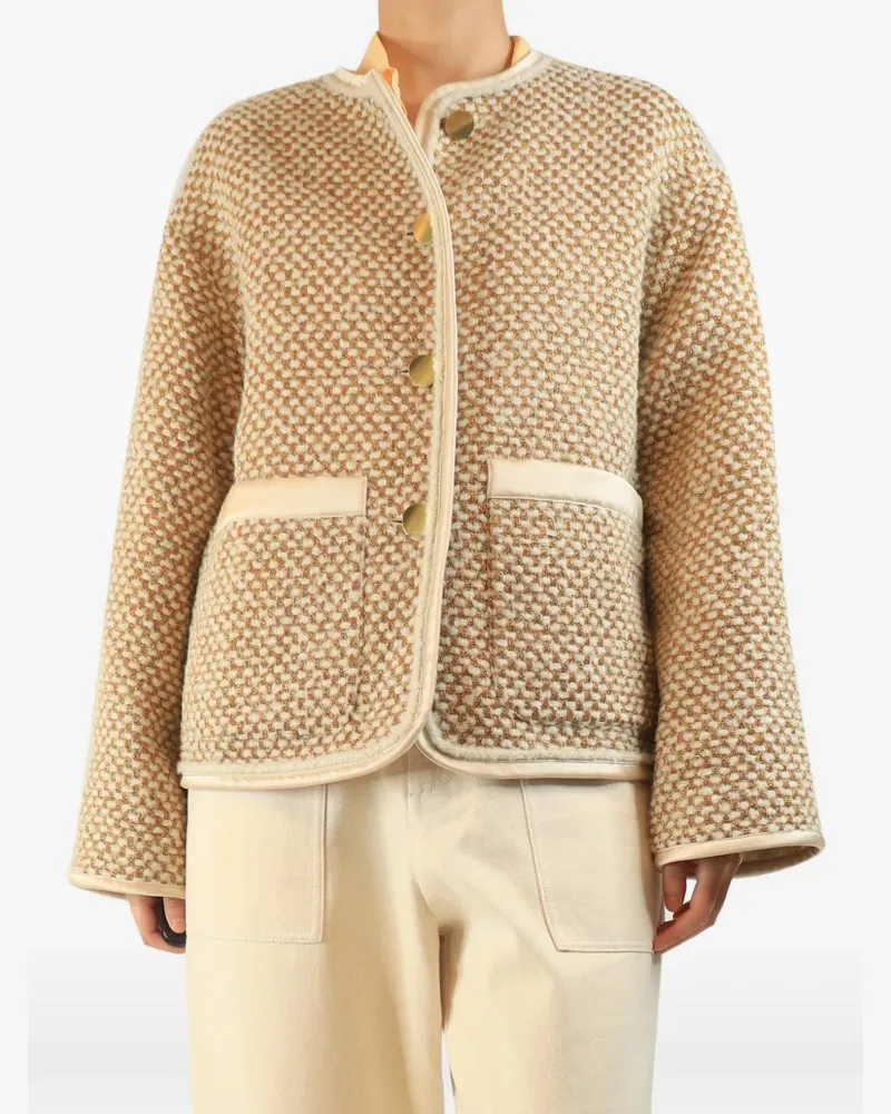 forte_forte tweed lurex jacket - Nude Nude