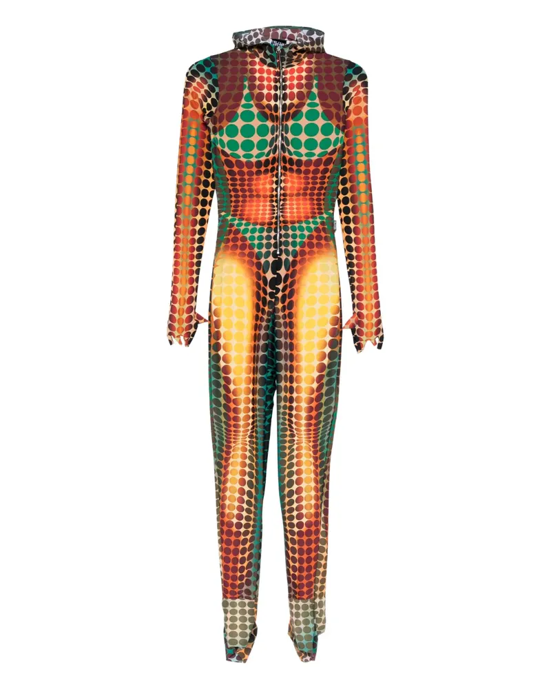 Jean Paul Gaultier Gepunkteter Reißverschluss - Orange Orange