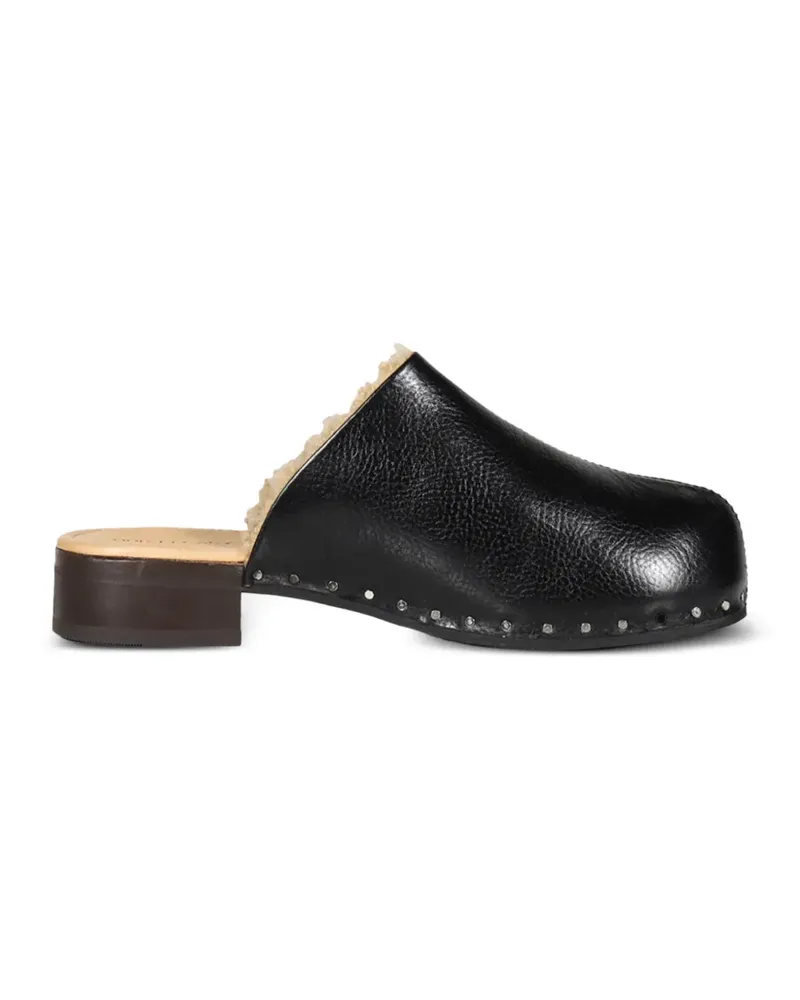 Our Legacy Naoto Clogs mit Shearling-Futter - Schwarz Schwarz