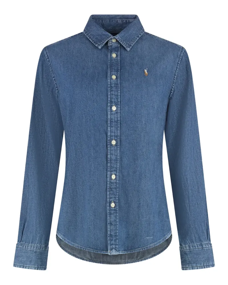 Ralph Lauren Hemd mit Polo Pony-Stickerei - Blau Blau