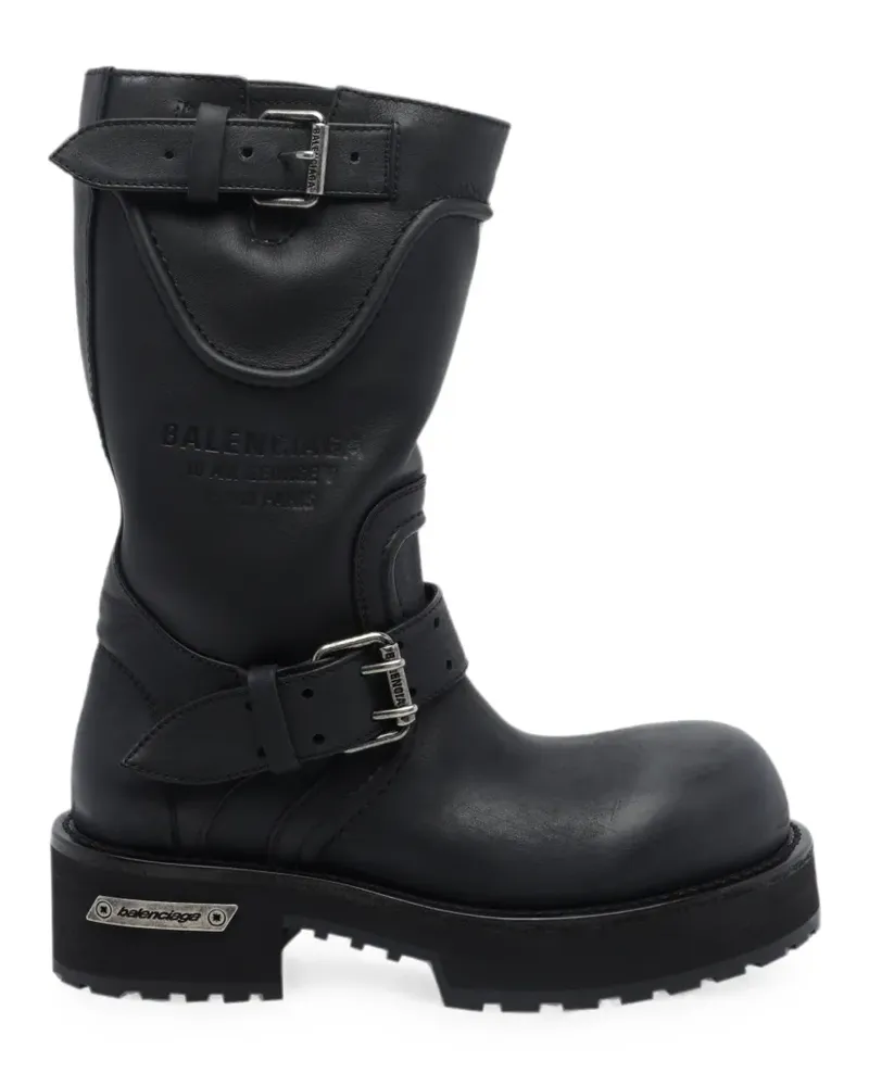 Balenciaga Venom buckle-strap leather boots - Schwarz Schwarz