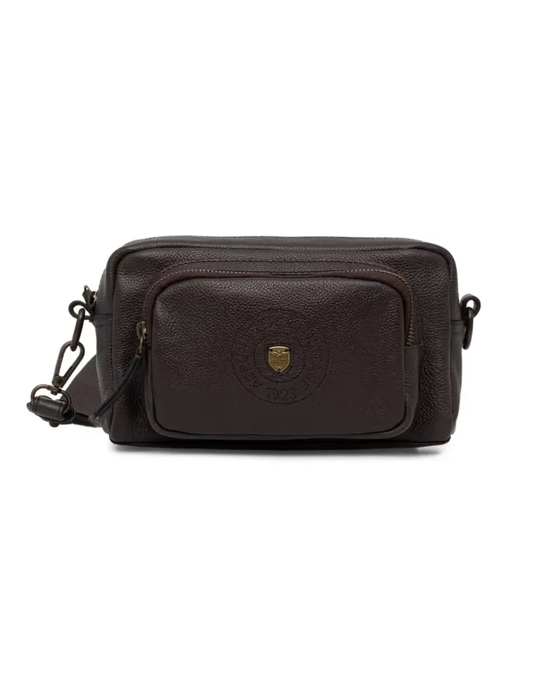 Aeronautica Militare Kuriertasche aus gekörntem Leder - Braun Braun