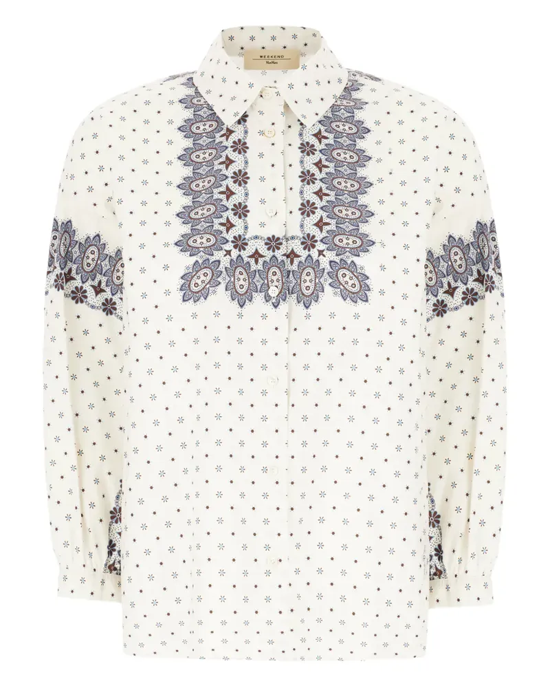 Max Mara Hemd mit Paisley-Print - Weiß Weiß