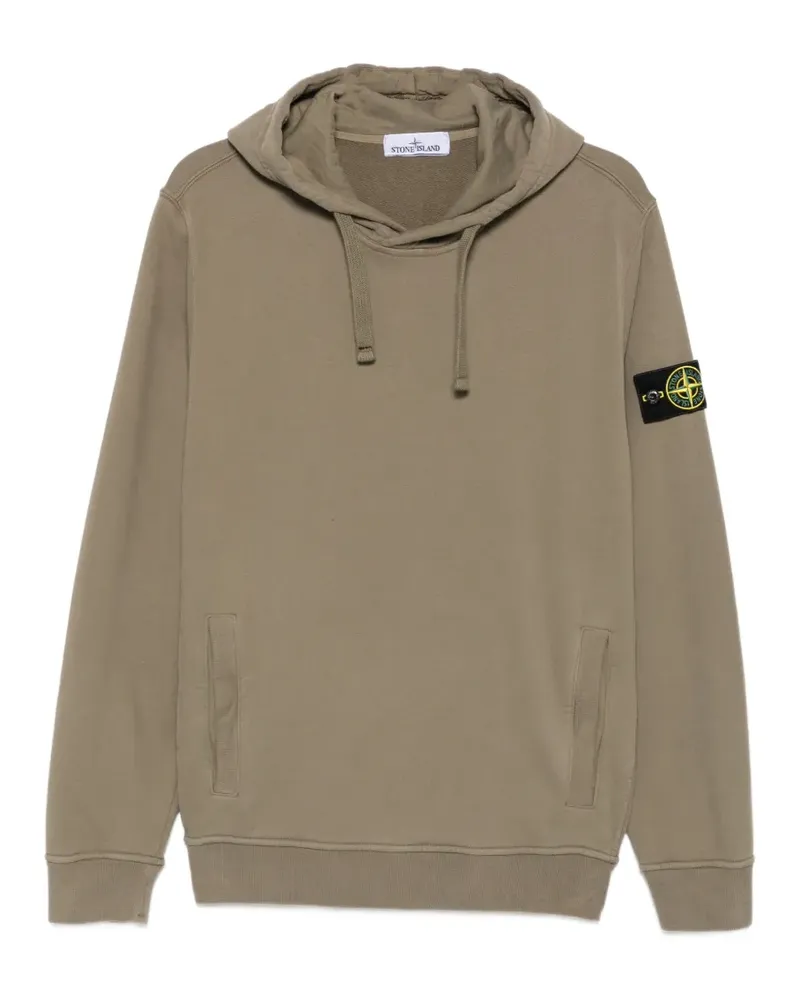 Stone Island logo-patch hoodie - Grün Grün