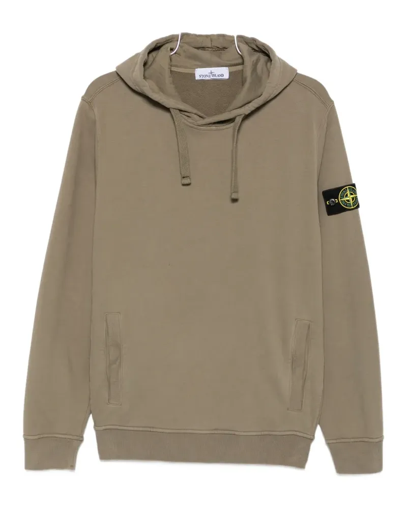 Stone Island logo-patch hoodie - Grün Grün
