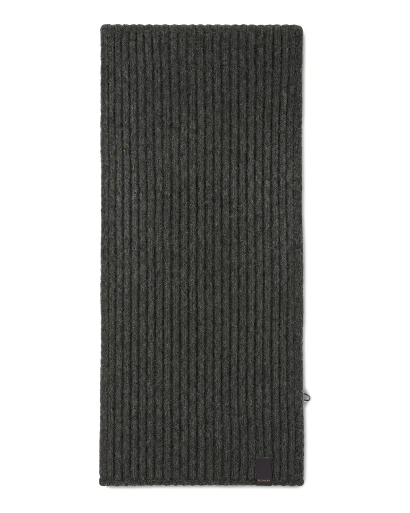 Slowear Gerippter Strickschal - Grau Grau