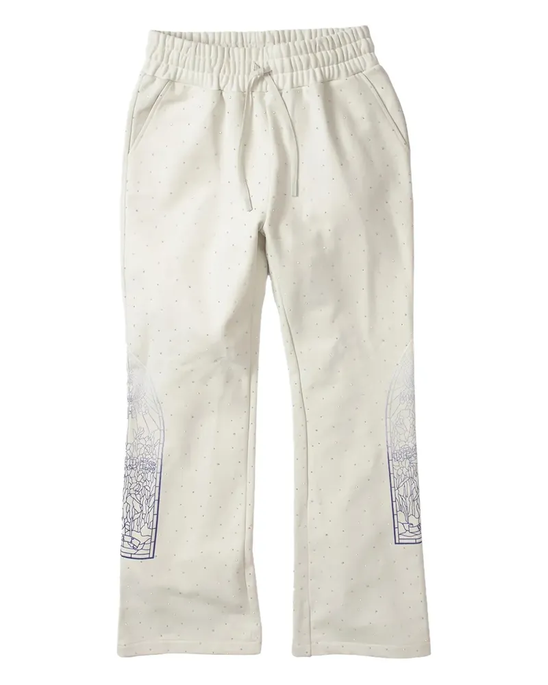 WHO DECIDES WAR Jogginghose mit Strass - Weiß Weiß