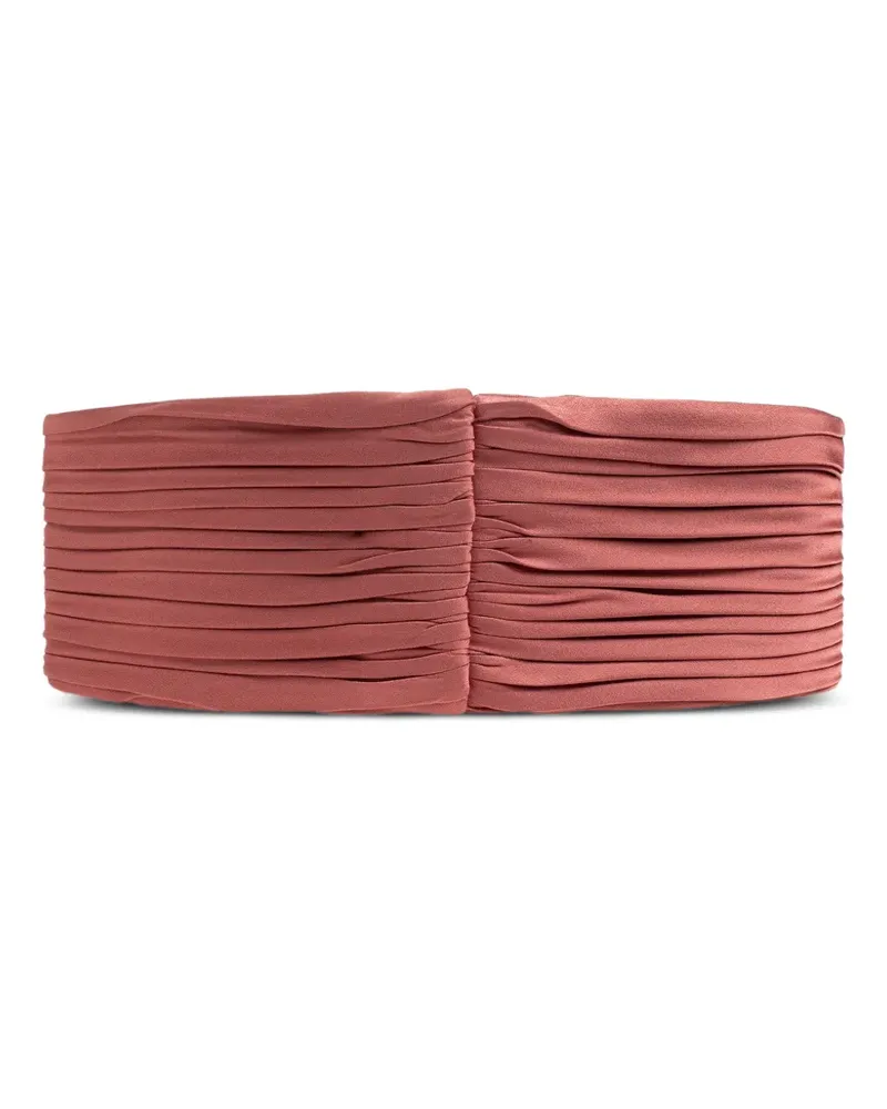 Valentino Garavani Satingürtel mit Falten - Rosa Rosa