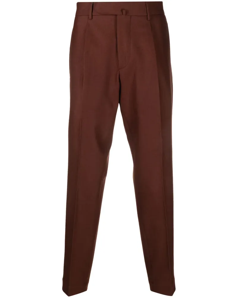 Dell'oglio Klassische Bundfaltenhose - Braun Braun