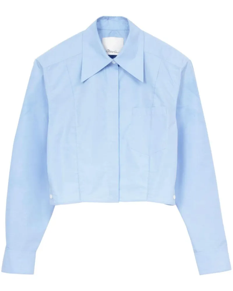 3.1 phillip lim Cropped-Hemd mit langen Ärmeln - Blau Blau