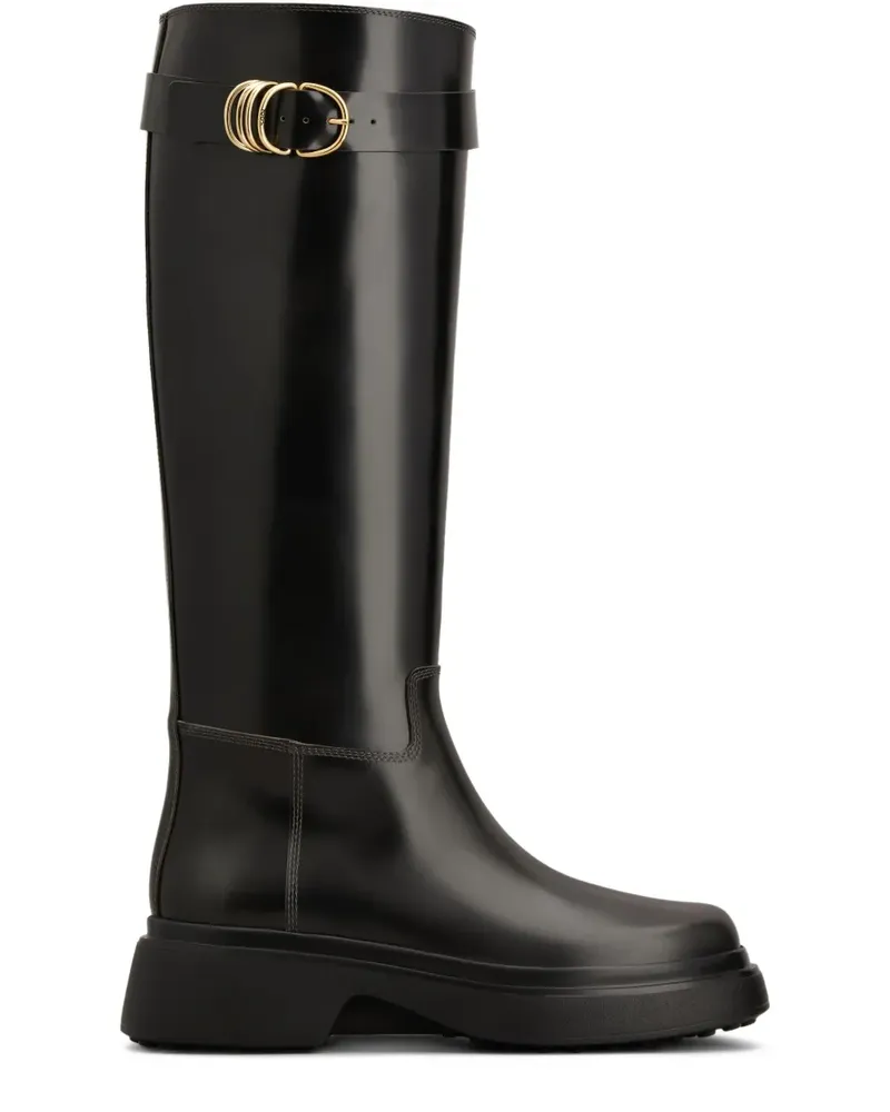 TOD'S Kniehohe Stiefel - Schwarz Schwarz