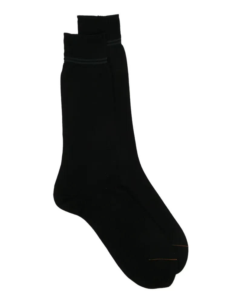 Ermenegildo Zegna smooth socks - Schwarz Schwarz