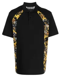 Versace Jeans Poloshirt mit Barocco-Print Schwarz