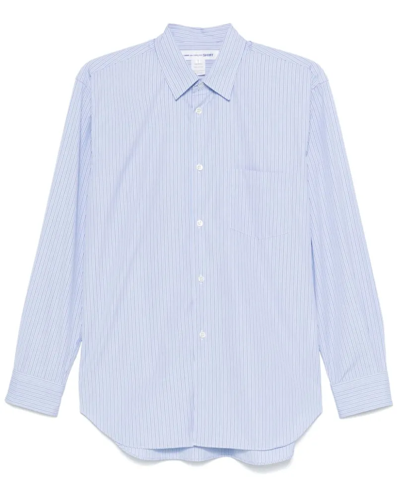 Comme des Garçons Gestreiftes Hemd - Blau Blau
