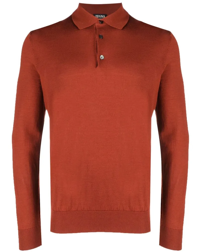 Ermenegildo Zegna Gestricktes Poloshirt - Orange Orange