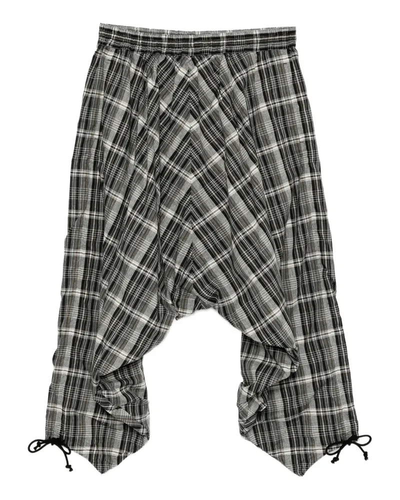 Junya Watanabe Karierte Baggy-Hose - Grau Grau