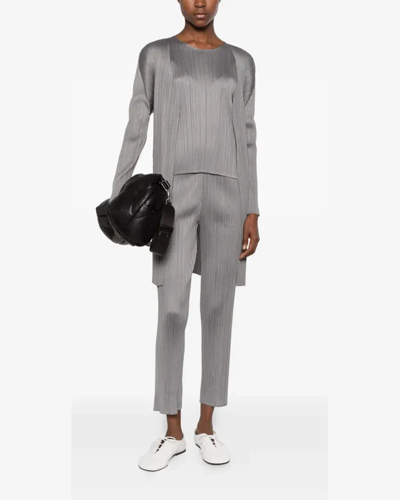Issey Miyake Pleats Please cardigan - Grau Grau