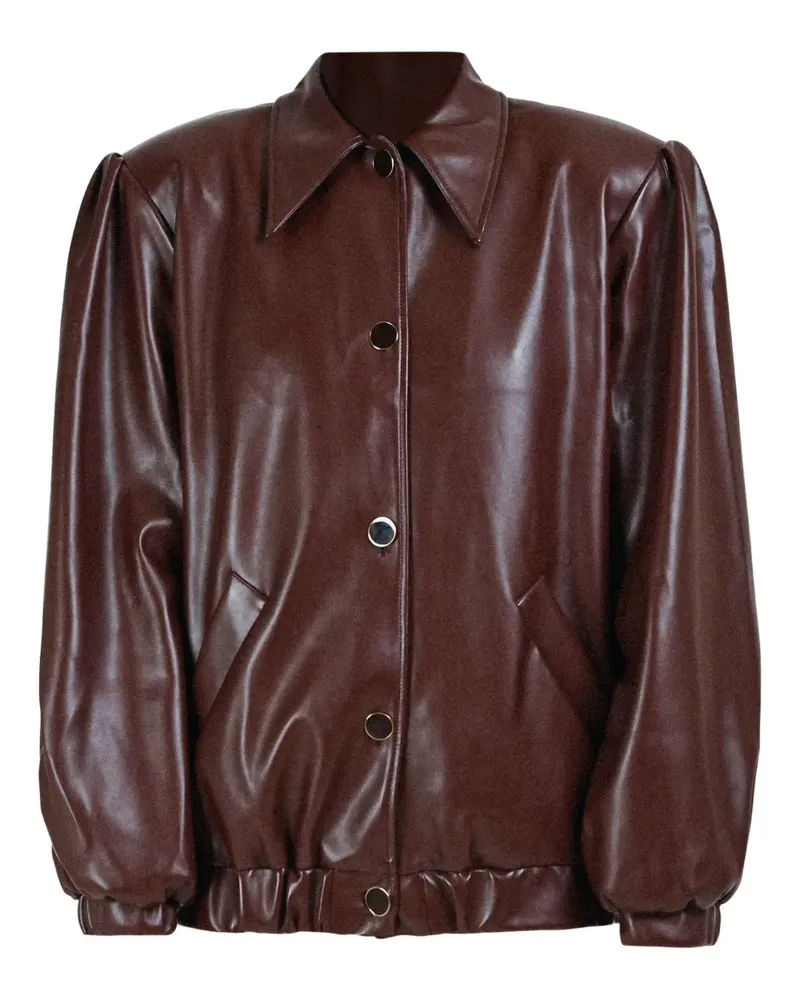 Rowen Rose button-fastening collar-pointed jacket - Braun Braun
