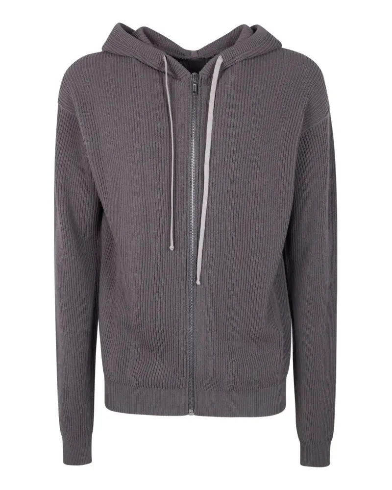 Rick Owens hooded zip jacket - Grau Grau
