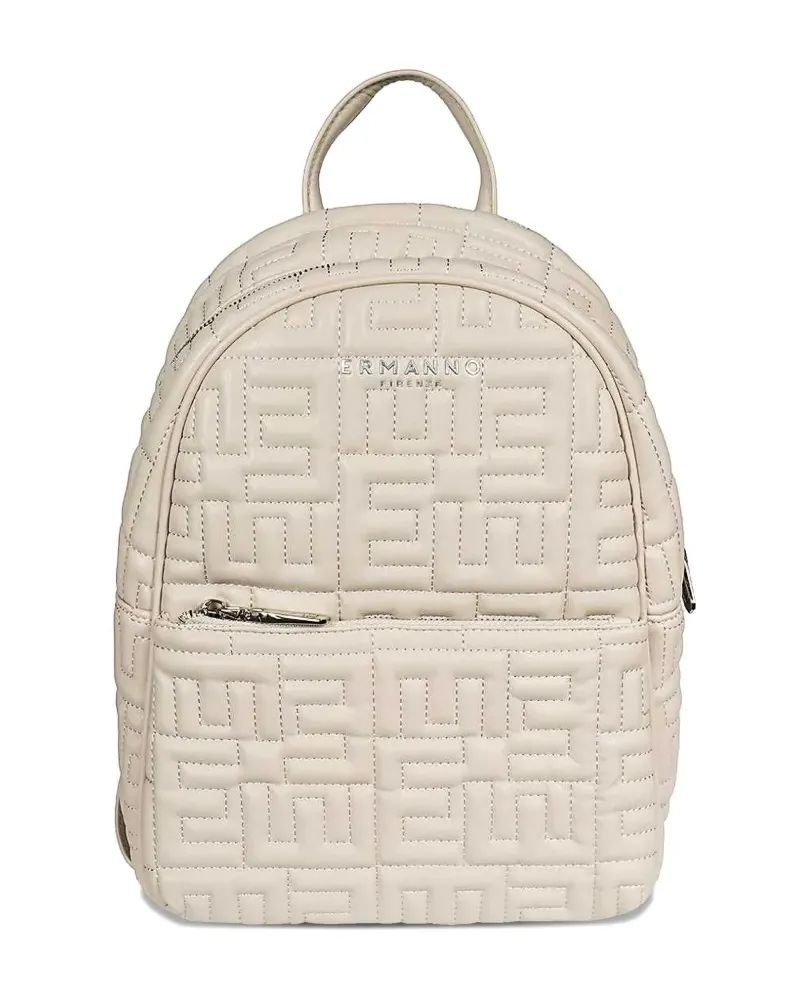 Ermanno Scervino Gesteppter Rucksack mit Monogramm - Nude Nude