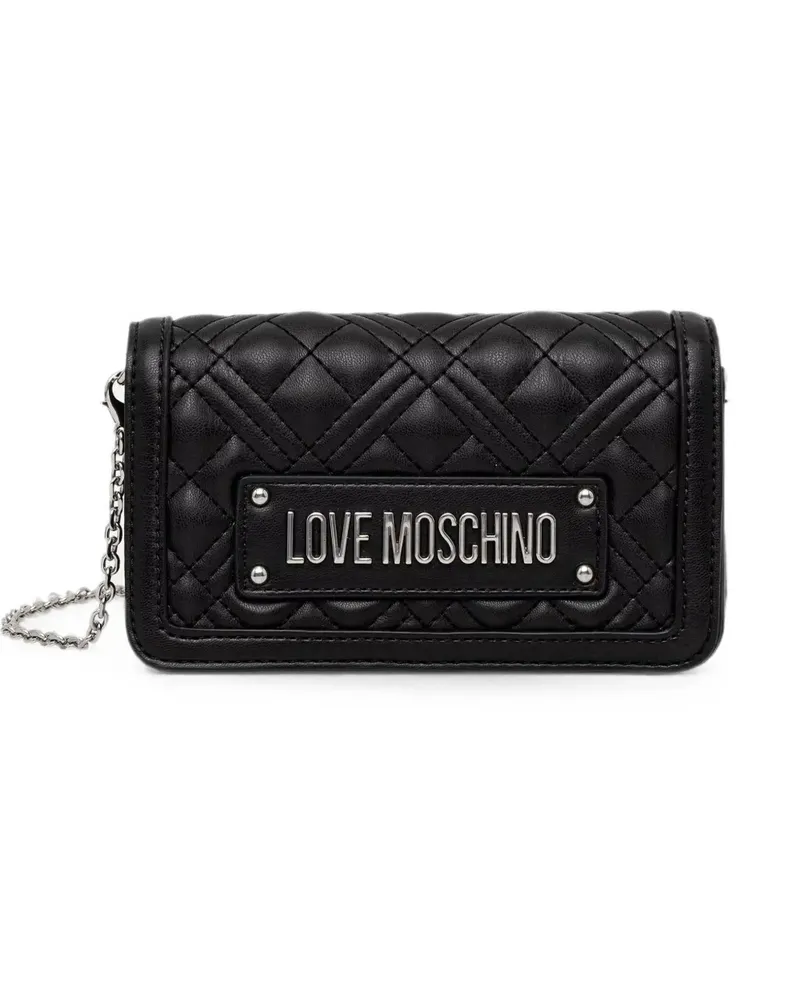 Moschino Gesteppte Umhängetasche - Schwarz Schwarz