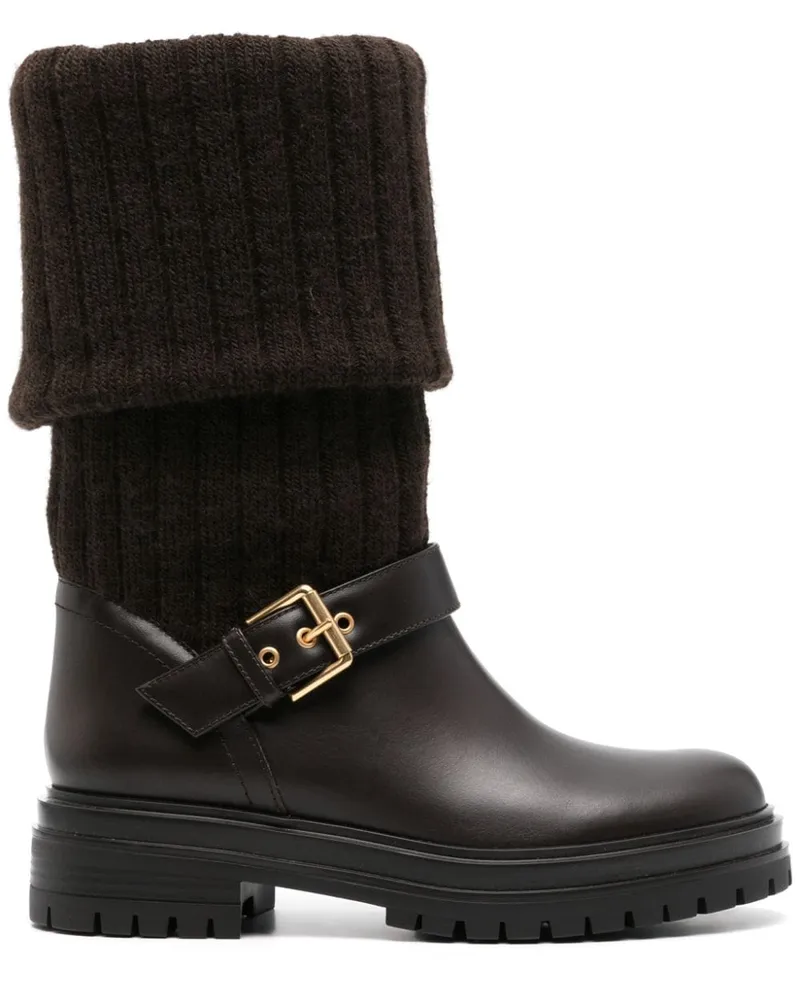 Gianvito Rossi Stiefeletten aus Leder - Braun Braun