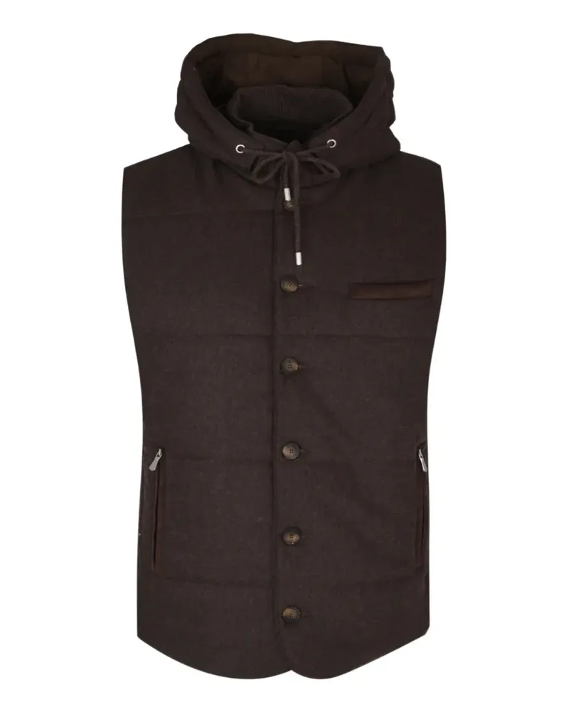 Gran Sasso hooded quilted gilet - Braun Braun
