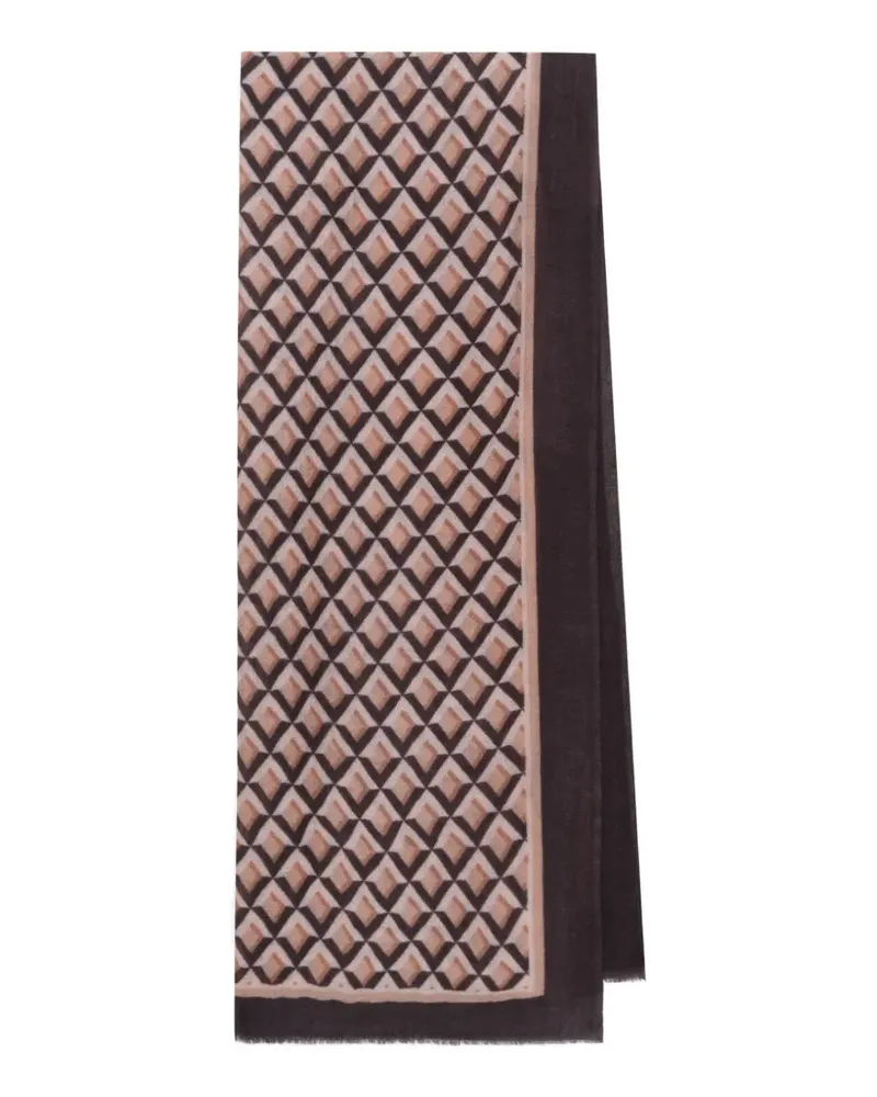 Maliparmi Schal mit geometrischem Print - Schwarz Schwarz