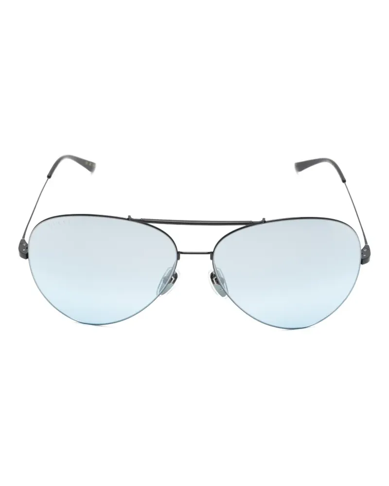 Gucci pilot-frame double-bridge sunglasses - Schwarz Schwarz