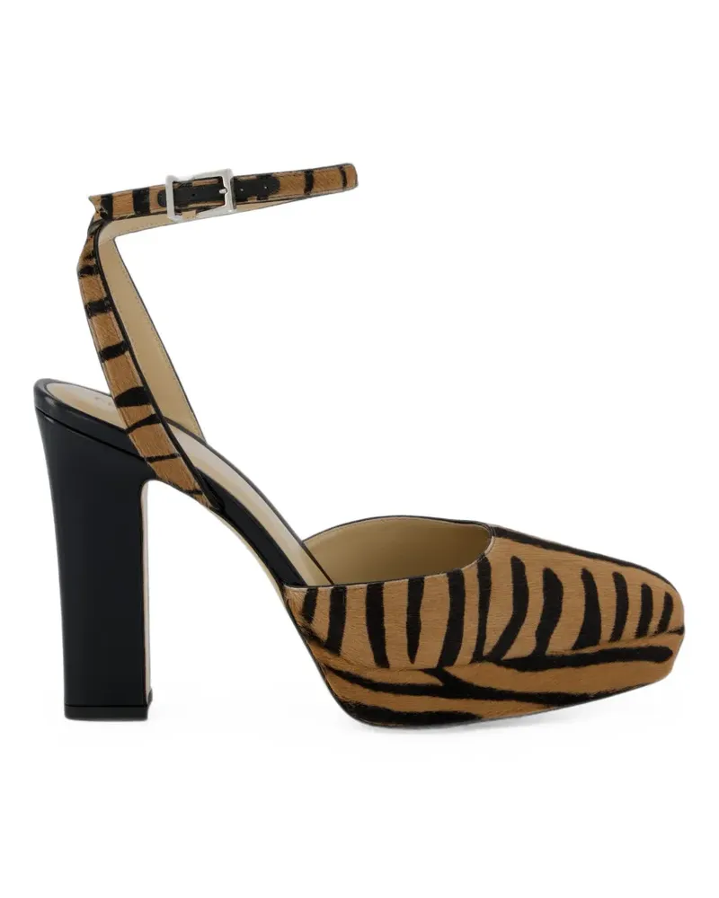 Fendi After 9 animal-print slingback pumps - Nude Nude