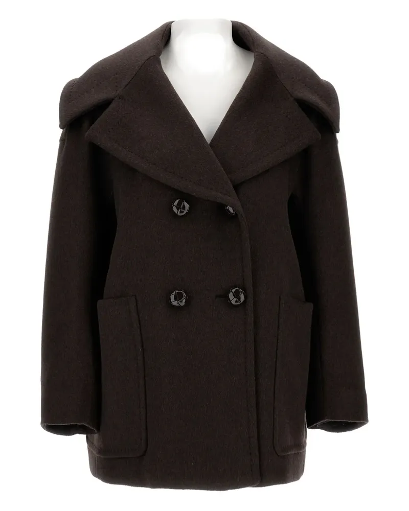 Max Mara double-breasted wide-lapel jacket - Braun Braun