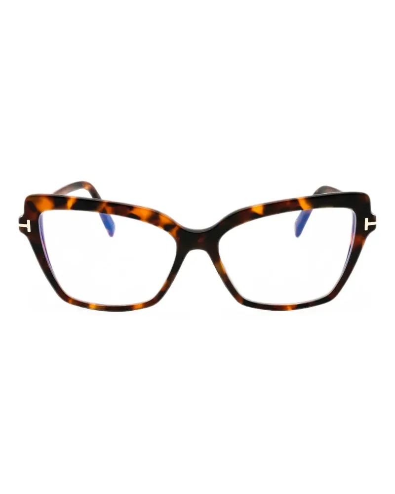 Tom Ford Cat-Eye-Brille in Schildpattoptik - Braun Braun