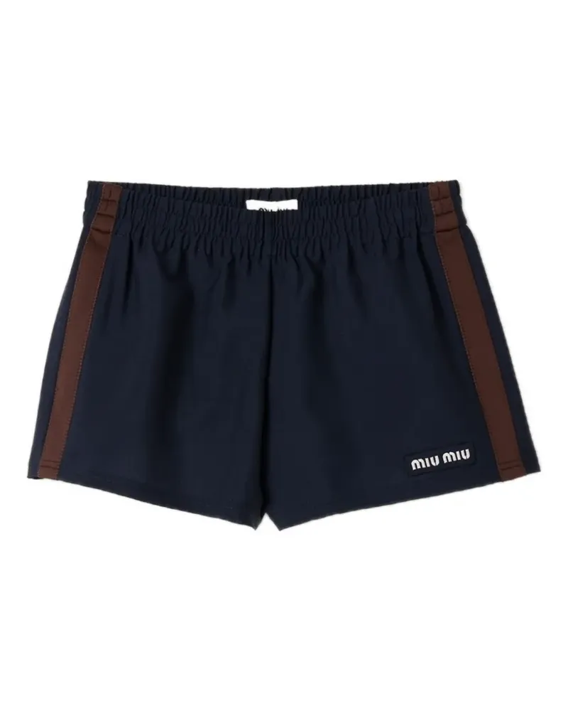 Miu Miu Shorts mit Streifen - Blau Blau